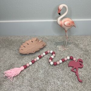 Pink Flamingo Decor Set